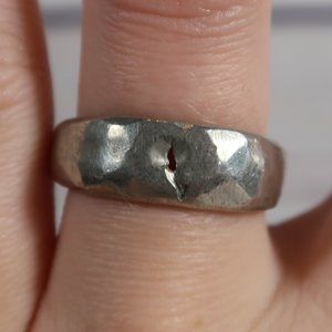 handmade hammered metal ring